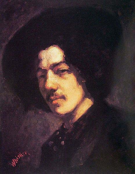 James Abbott Mcneill Whistler Portrait of Whistler with Hat